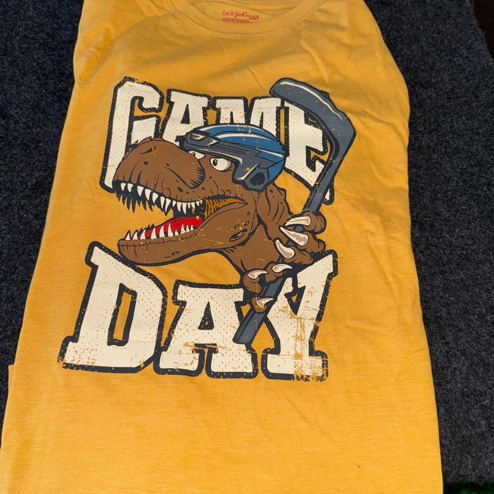 Cat & Jack Yellow 'Game Day' Long Sleeve Tee